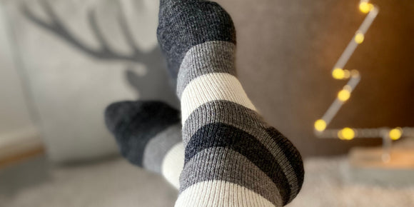 Alpaka Wollsocken für Mutter und Kind